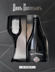 Игристое вино ЛЕВЪ ГОЛИЦЫНЪ Коронационное белое брют 13% ПК 0.75л+бокал