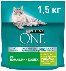 Корм для кошек ПУРИНА ВАН для домашних с индейкой 1.5кг