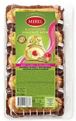 Пирожное МИРЕЛЬ Эклеры с фисташковым заварным кремом и малиной 235г