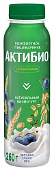 Биойогурт АКТИБИО черника злаки лен бзмж 1.6% 260г