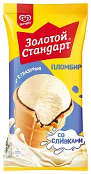 Мороженое ЗОЛОТОЙ СТАНДАРТ Классическая вафелька пломбир бзмж 95г