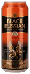 Напиток слабоалкогольный ЧЕРНЫЙ РУССКИЙ с коньяком и вкусом миндаля 7.2% ж/б 0.45л