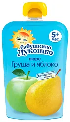 Пюре БАБУШКИНО ЛУКОШКО груша яблоко м/у 90г