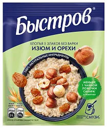 Каша 5 злаков БЫСТРОВ изюм орех м/у 40г