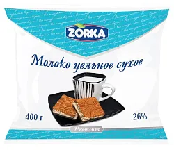 Сухое молоко ЗОРКА бзмж м/у 400г