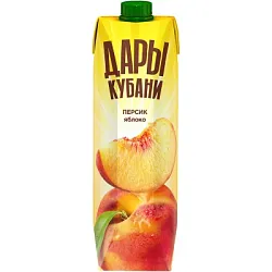 Нектар ДАРЫ КУБАНИ персик яблоко 0.95л