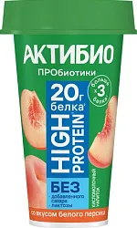 Кисломолочный напиток АКТИБИО белый персик безлактозный бзмж 1.5% 190г