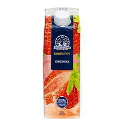 Биойогурт ДЕРЕВЕНСКОЕ МОЛОЧКО клубника бзмж 2.5% пюр/пак 450г