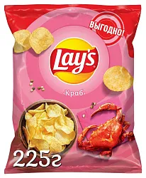 Чипсы ЛЕЙС краб 225г