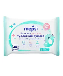 Влажная туалетная бумага МЕПСИ для детей 40шт