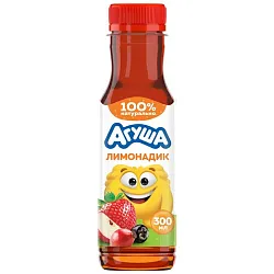 Напиток сокосодержащий АГУША Лимонадик яблоко клубника арония шиповник 0.309л