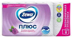 Туалетная бумага ЗЕВА Плюс с ароматом сирени 2сл 8рул