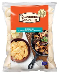 Вареники ДОМАШНИЕ СЕКРЕТЫ с картофелем и грибами 800г