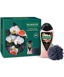 ПН ПАЛМОЛИВ Роскошь масел гель для душа инжир и белая орхидея 250мл+мочалка