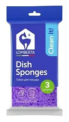 Губка кухонная ЛОМБЕРТА крупнопористая 3шт