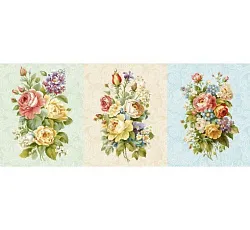 Полотенце кухонное ЛАГУНА-М Пионы 45*60см рогожка арт.13491-1