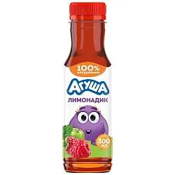 Напиток сокосодержащий АГУША Лимонадик яблоко малина мелисса 0.309л