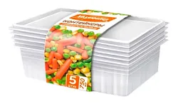 Контейнер ХОЗЯЮШКА МИЛА универсальный для заморозки 0.75л 5шт