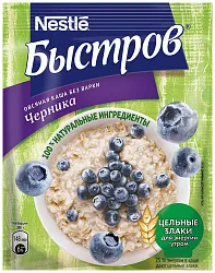 Каша овсяная БЫСТРОВ с черникой м/у 40г