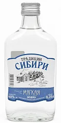 Водка ТРАДИЦИИ СИБИРИ Мягкая 40% ст/б 0.25л