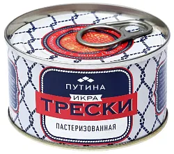 Икра трески ПУТИНА пастер ж/б 125г