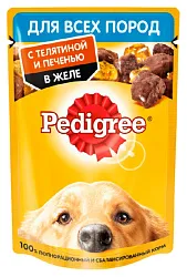 Корм для собак ПЕДИГРИ с телятиной и печенью в желе 85г