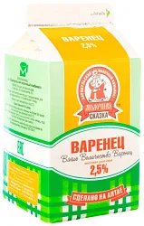 Варенец МОЛОЧНАЯ СКАЗКА бзмж 2.5% т/пак 450мл
