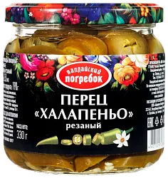 Перец ВАЛДАЙСКИЙ ПОГРЕБОК Халапеньо ст/б 350мл