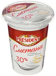 Сметана ПРЕЗИДЕНТ бзмж 30% 350г