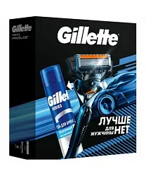 ПН ЖИЛЛЕТ Фьюжн Про Глайд Флексбол Бритва c 1 cменной кассетой+Гель для бритья с Маслом Какао 200мл