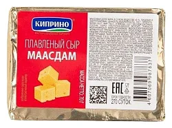 Сыр плавленый КИПРИНО Маасдам бзмж 40% 70г