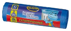 Мешки для мусора СЕЛЕСТА суперпрочные 120л 10шт