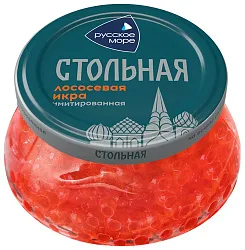 Икра РУССКОЕ МОРЕ Стольная имитированная лососевая 230г