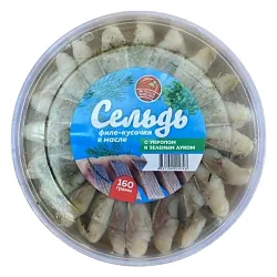 Сельдь АВАНГАРД Укропчик филе-кусочки в укропной заливке 160г