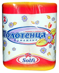 Бумажные полотенца СОЛФИ Хоум 1сл 2рул