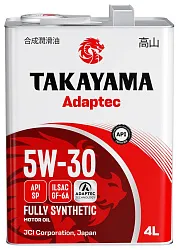 Масло ТАКАЙАМА Адаптек SAE 5W-30 ILSAG GF-6 SP синтетика ж/б 4л