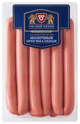 Сосиски ОМСКИЙ БЕКОН молочные Оригинальные 300г