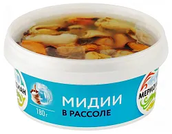 Мидии МЕРИДИАН в рассоле 180г