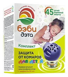 Комплект ДЭТА Бэби Инсекто для фумигатора 45 ночей 30мл