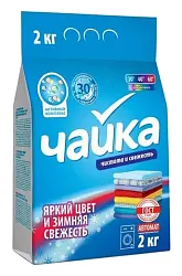 Стиральный порошок ЧАЙКА Яркий цвет и зимняя свежесть автомат 2000г