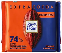 Шоколад РИТТЕР СПОРТ темный 74% какао 100г