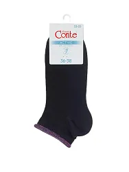 Носки женские КОНТЕ Актив черно-лиловые р.23-25 арт.12С-32СП