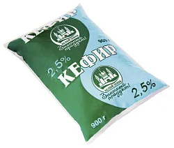 Кефир БЕЛЫЙ ЗАМОК бзмж 2.5% п/пак 500г