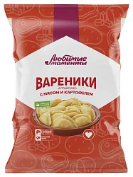 Вареники ЛЮБИМЫЕ МОМЕНТЫ Алтайские с мясом и картофелем 800г