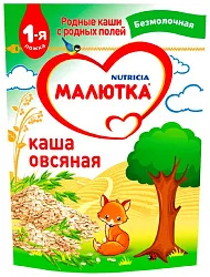 Каша МАЛЮТКА овсяная безмолочная м/у 200г