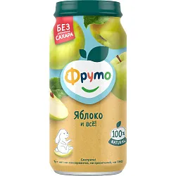 Пюре ФРУТОНЯНЯ яблоко натуральное ст/б 250г