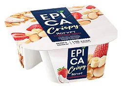 Йогурт ЭПИКА Криспи клубника кокос печенье миндаль шоколад бзмж 7.3% 138г