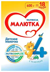 Напиток НУТРИЦИЯ МАЛЮТКА 4 бзмж карт/уп 600г