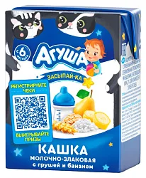Каша АГУША жидкая груша банан молочная бзмж т/пак 200мл