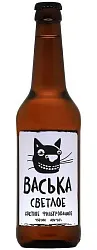 Пиво ВАСЬКА светлое фильтрованное пастер 4% ст/б 0.45л